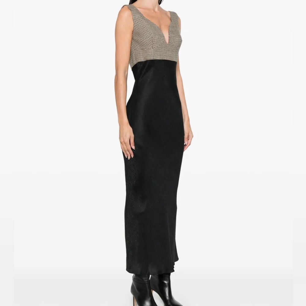 Dorothee Schumacher Checked Seduction maxi dress slinky skirt